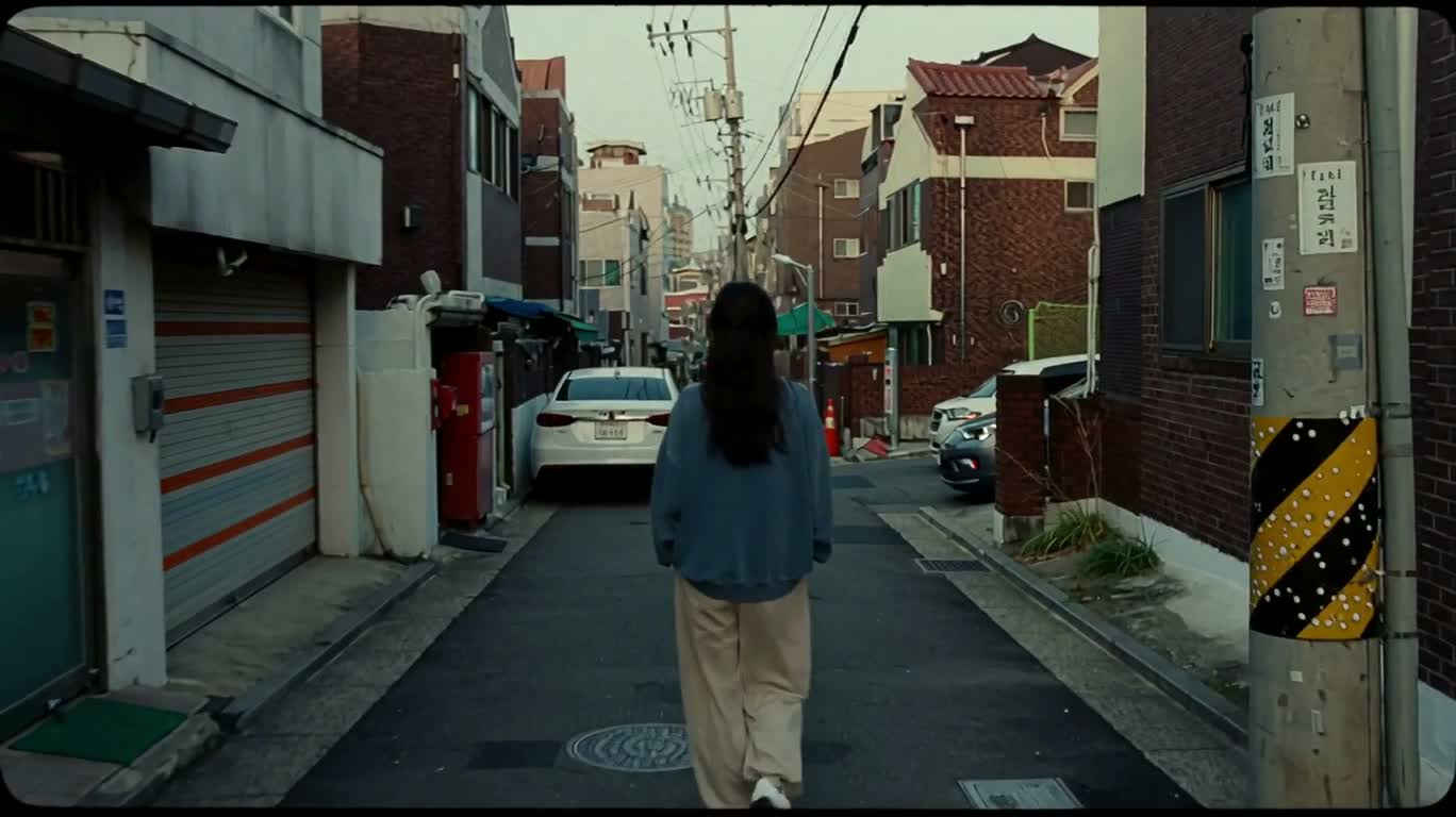首尔铁轨旁的清晨微笑 — AI video creation