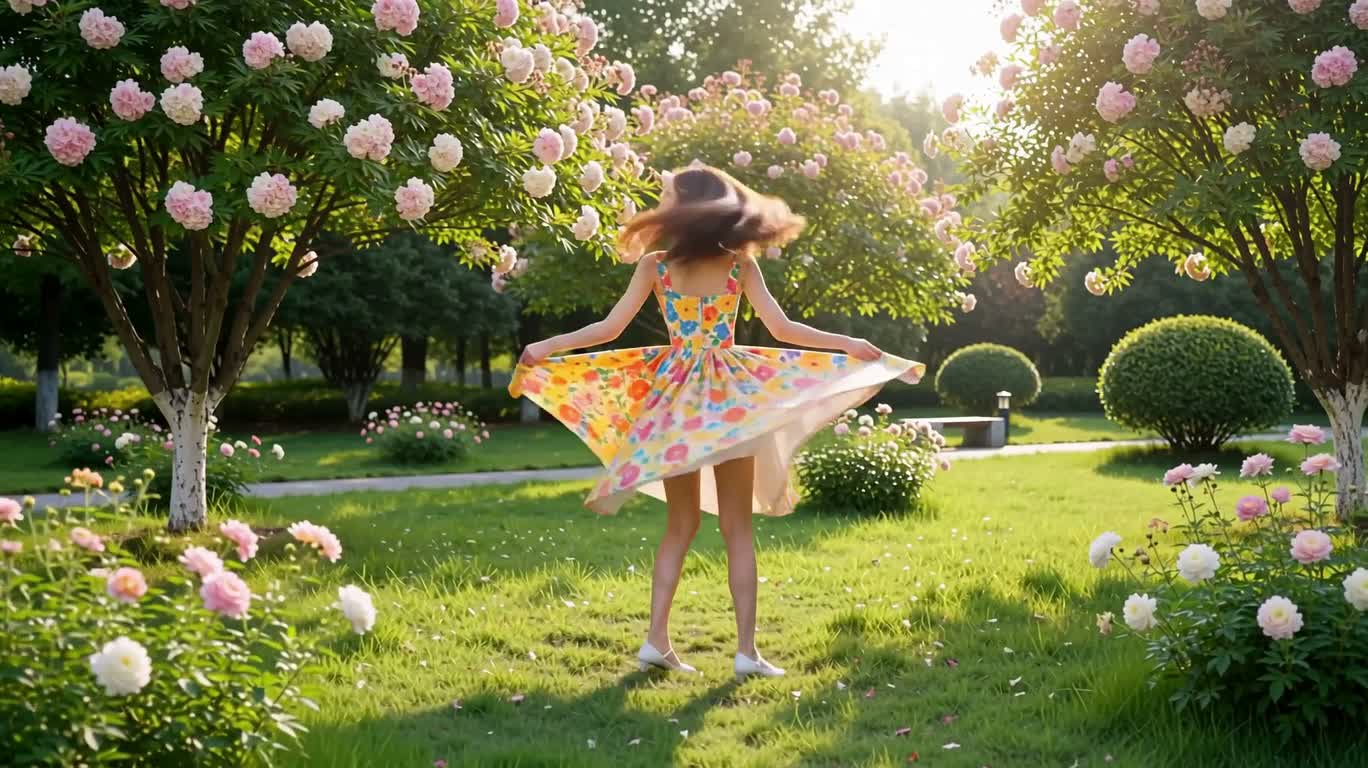 Premier amour vintage dans le jardin — AI video creation