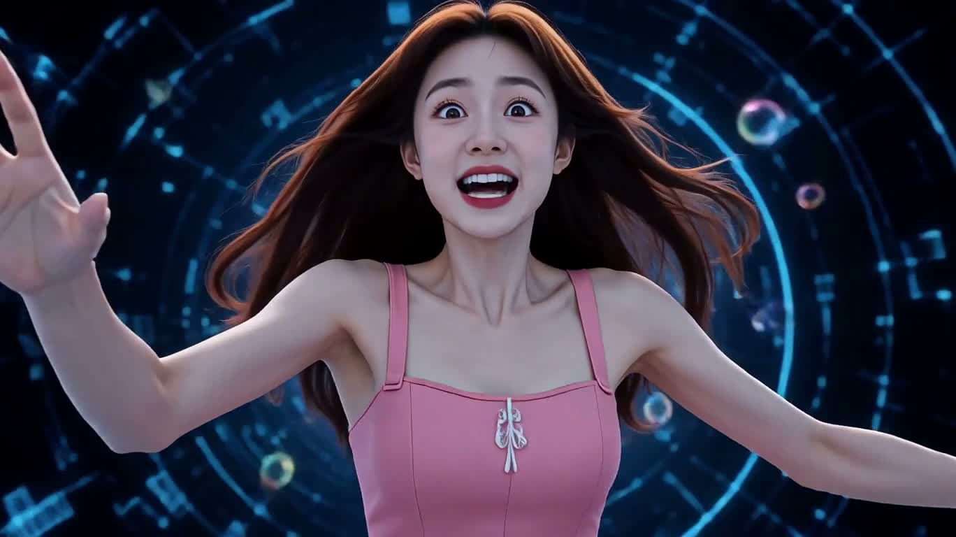 무지개 터널로 떨어지는 이상한 나라 — AI video creation