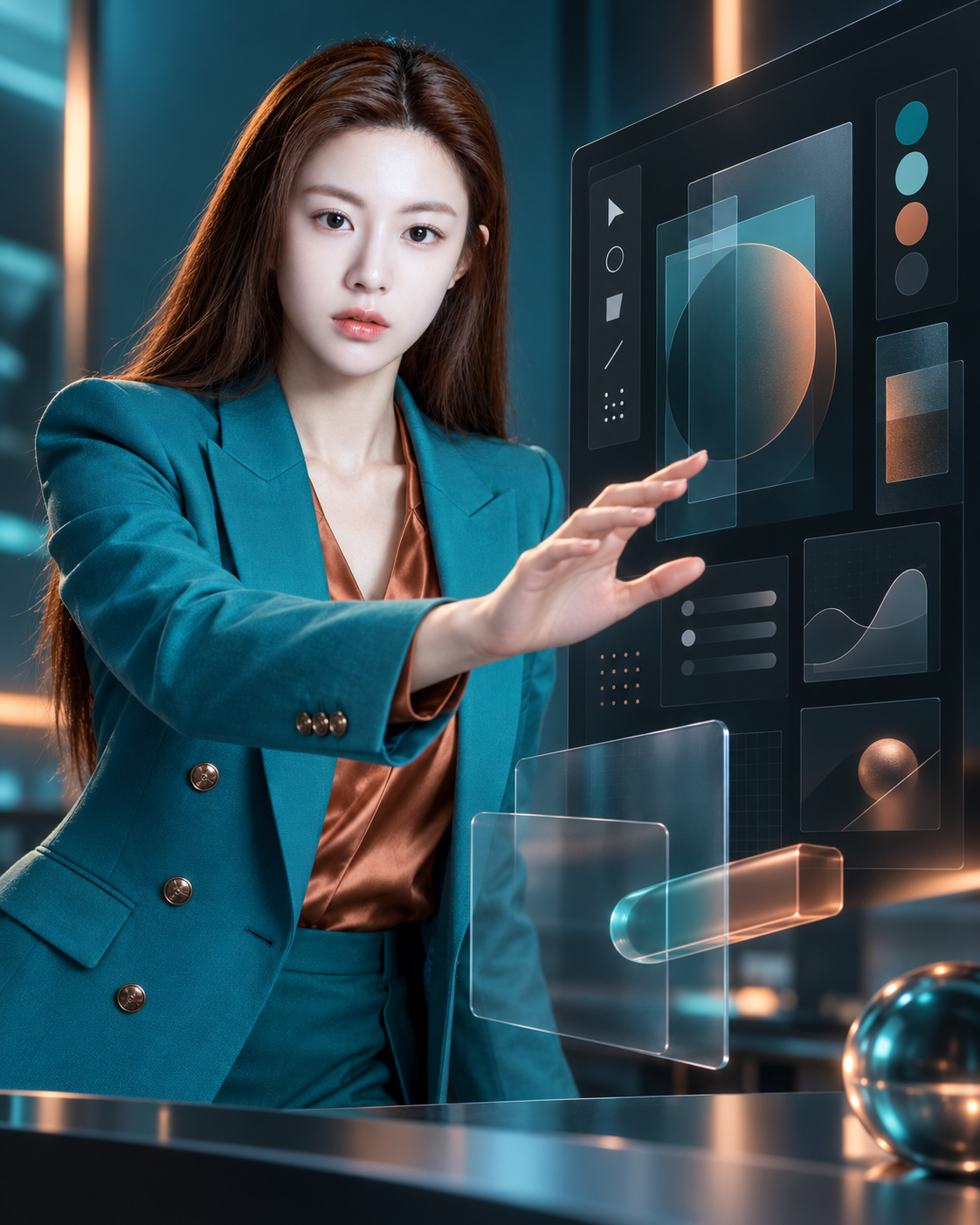 青铜色调的原创设计软件超现实广告海报 — AI image creation