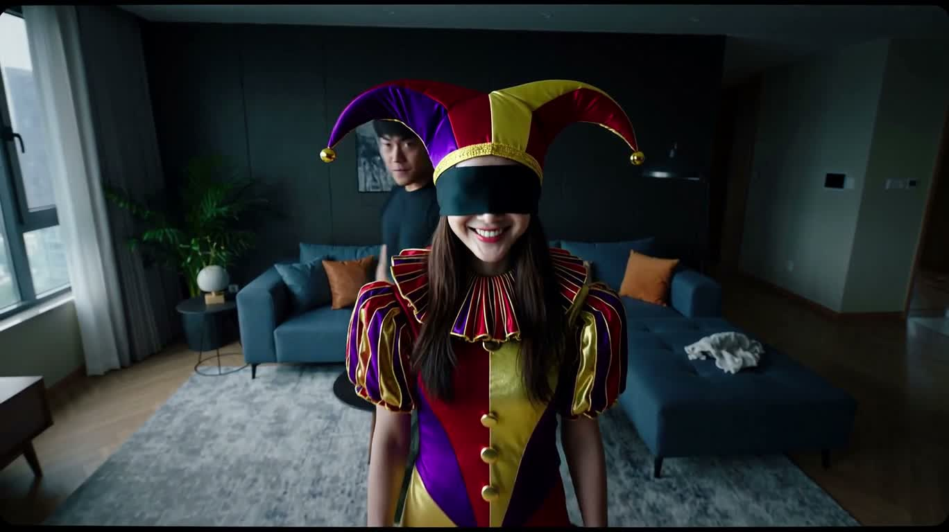 蒙眼小丑的致命舞步 — AI video creation