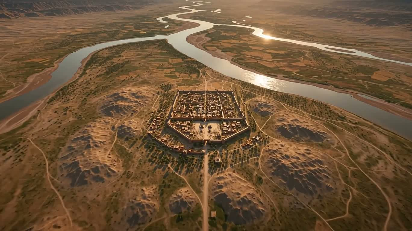 萨维拉王国黄金时刻空中穿越 — AI video creation